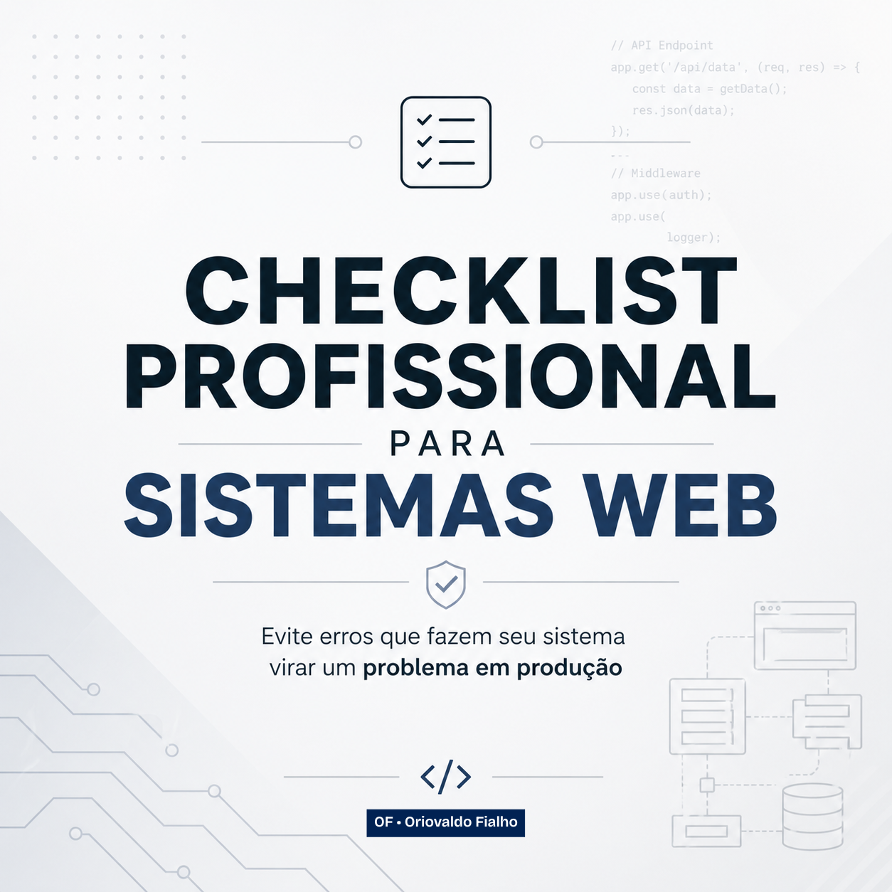 Capa do Ebook Checklist Profissional para Sistemas Web